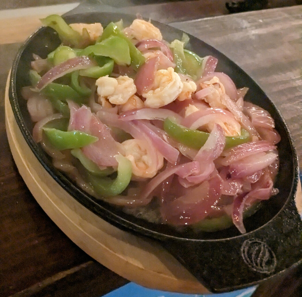 Shrimp Fajitas at Tipsy Beach